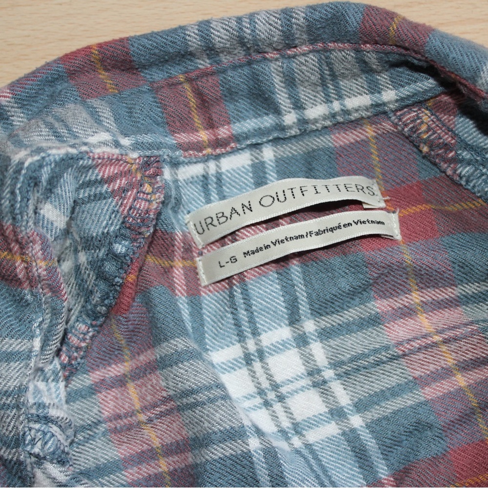Urban Outfitters Men's Blue Plaid Shirt